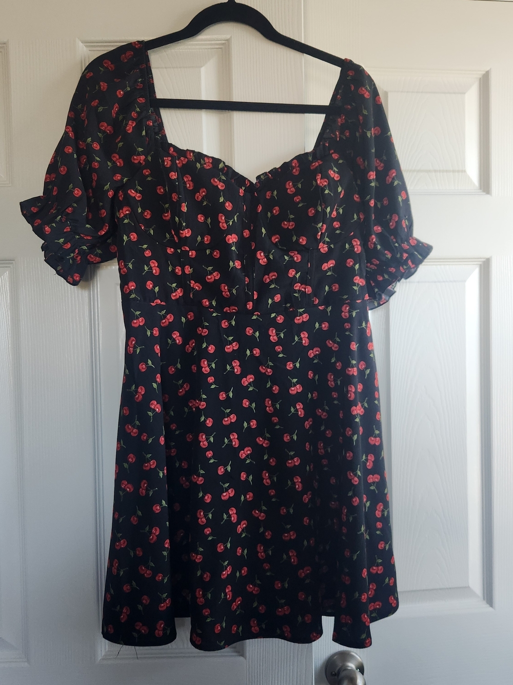 Inspired Hearts Black Cherry Print Mini Dress